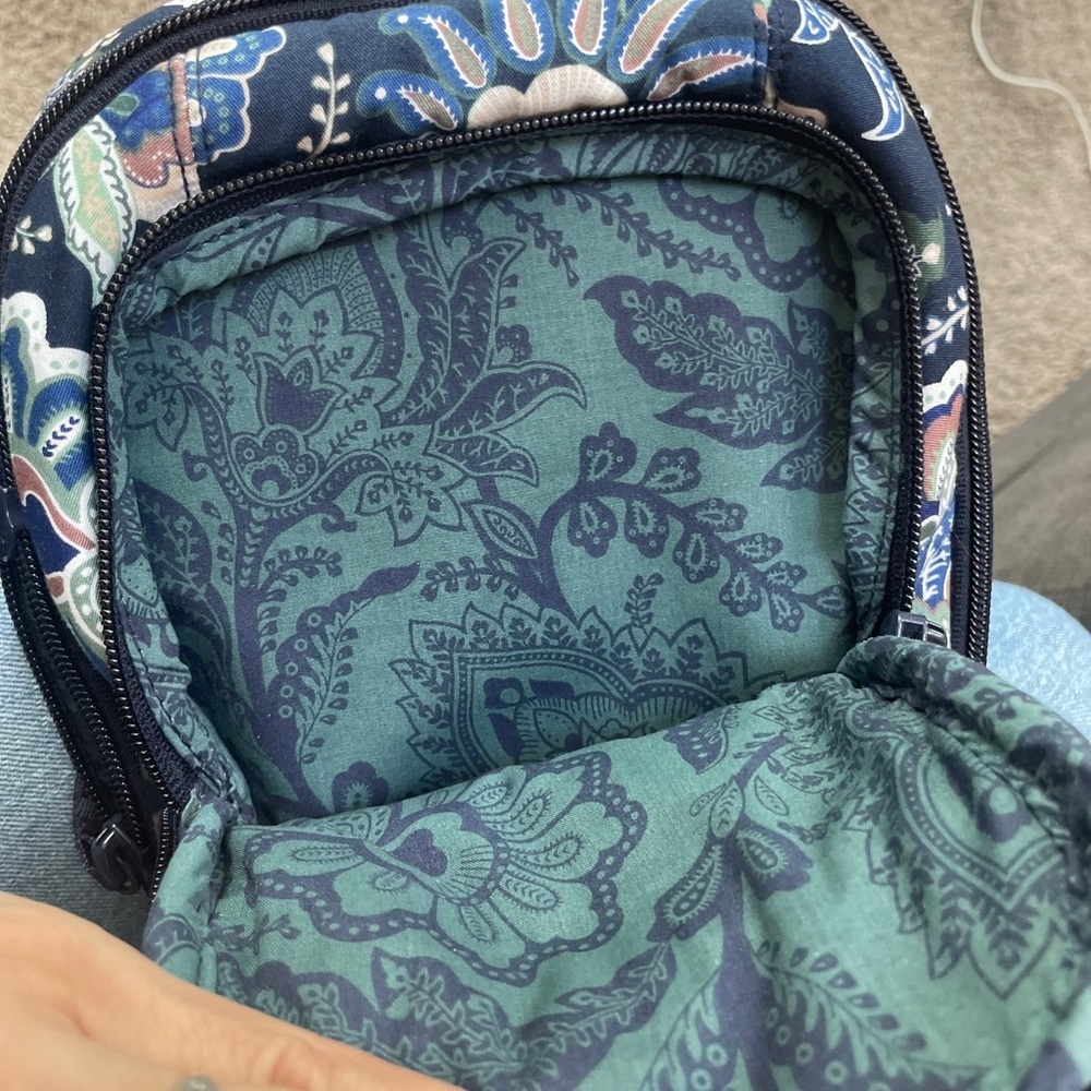 Vera Bradley Utility Sling Backpack Java Navy Camo Bag - Picture 7 of 8